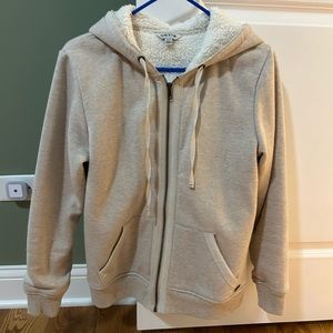 Sherpa lined warm hoodie